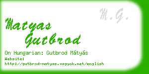 matyas gutbrod business card