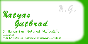 matyas gutbrod business card